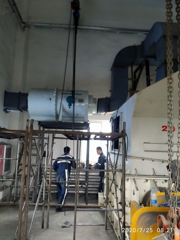煤礦用濕式除塵風(fēng)機(jī)的拆除方法：